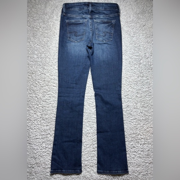 Silver Jeans Womens 27 Elyse Slim Boot Cut Dark Wash Classic Denim Stretch Rodeo - Picture 5 of 6